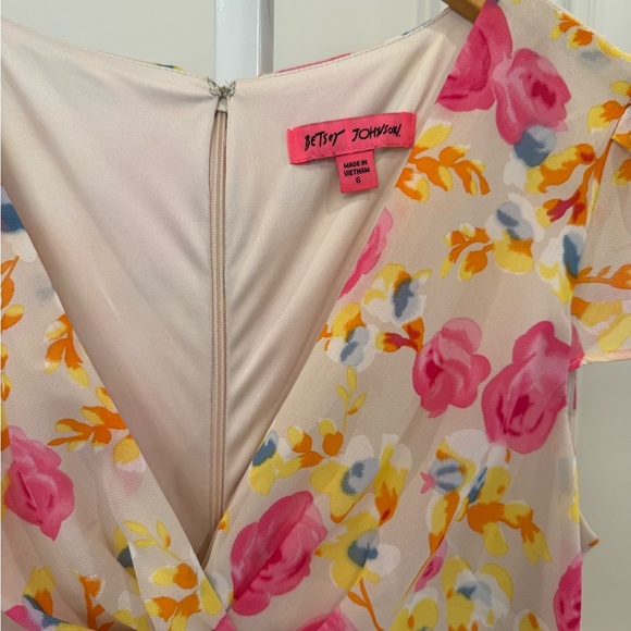 Betsey Johnson Pink Flutter Sleeve Midi Dress - Picture 2 of 8